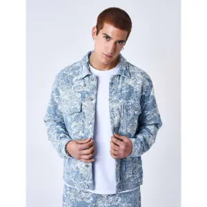 Kurtka dżinsowa z abstrakcyjnym motywem Project X Paris image-1