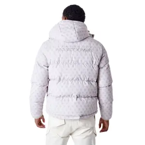 Giacca a vento con cappuccio e monogramma tutto sopra Project X Paris image-1