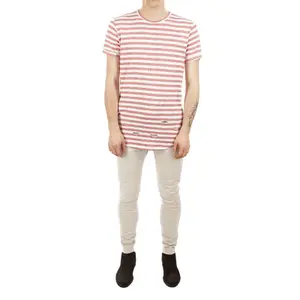 T-shirt marinière oversize Project X Paris effet Destroy image-0