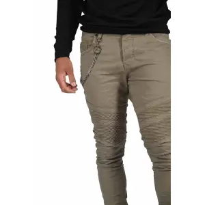 Jean slim empiècement biker Project X Paris image-4