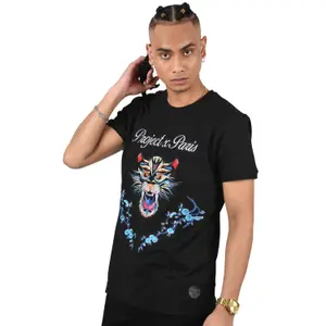 T-shirt Project X Paris panthère et patch florales image-0