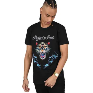 T-shirt Project X Paris panthère et patch florales image-1