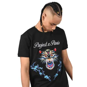 T-shirt Project X Paris panthère et patch florales image-4