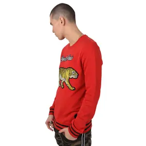 Sweatshirt brodé Project X Paris tiger liseré contrastant image-1