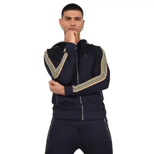 Hooded sweatshirt with zipper and equestrian stripes Project X Paris image-1