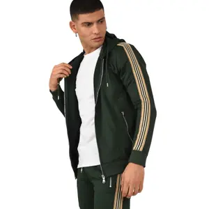 Hooded sweatshirt with zipper and equestrian stripes Project X Paris image-4