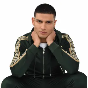 Hooded sweatshirt with zipper and equestrian stripes Project X Paris image-6