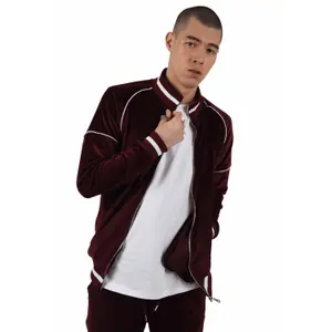 Veste zippée velvet à col contrastant Project X Paris image-1