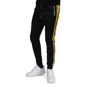 Velvet joggingbroek met dubbele banden op de zijkanten Project X Paris image-0