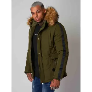 Striped parka coat Project X Paris image-4