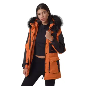 Parka bicolore à capuche femme Project X Paris image-0