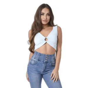 Débardeur décolletée à détail anneau femme Project X Paris image-0