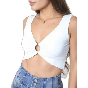 Débardeur décolletée à détail anneau femme Project X Paris image-4