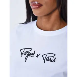 Women's basic logo embroidery T-shirt Project X Paris Signature image-5