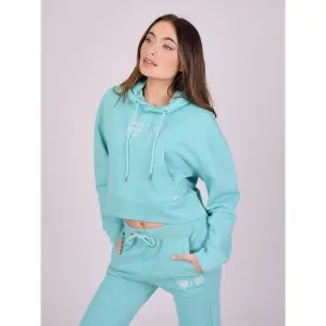 Női kapucnis pulóver háromlogós image-3