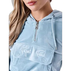 Bluza z kapturem krótka aksamitna dla kobiet Project X Paris image-5