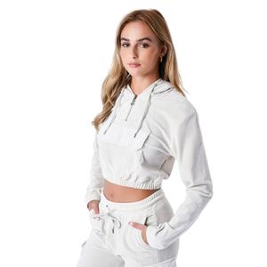 Bluza z kapturem krótka aksamitna dla kobiet Project X Paris image-1