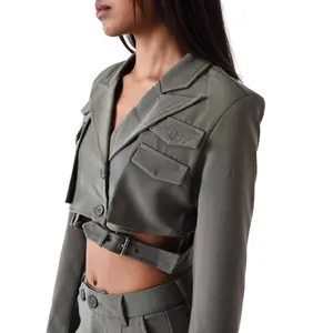 Blazer curto estilo cargo para mulher Project X Paris image-3