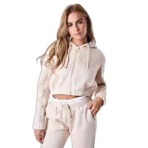 Sweatshirt damescapuchon met rits en elastische band Project X Paris image-3