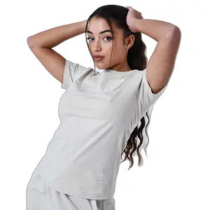 Basic t-shirt med logobroderi til kvinder Project X Paris image-2
