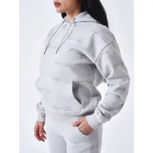 Sweatshirt med hætte til kvinder Project X Paris all over signature image-3