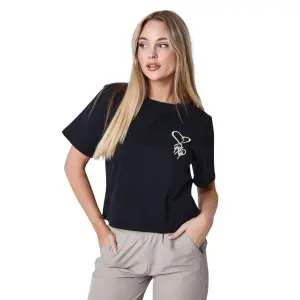 Camiseta corta de mujer con logotipo de corazón Project X Paris image-0