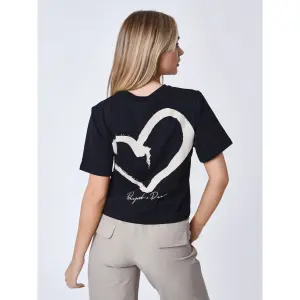 Camiseta corta de mujer con logotipo de corazón Project X Paris image-2