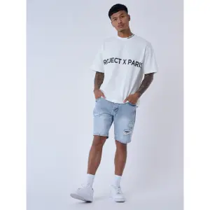 Rippade jeansshorts Project X Paris image-1