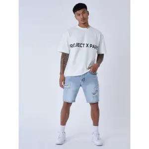 Rippade jeansshorts Project X Paris image-2