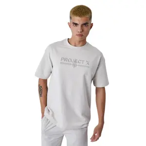Κλασικό T-shirt με ολοκληρωμένο λογότυπο κεντημένο Project X Paris image-0
