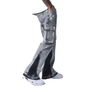 Jeans évasé à poches Project X Paris image-3