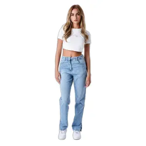 Women's regular jeans with square grid design Project X Paris image-0