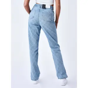 Women's regular jeans with square grid design Project X Paris image-3