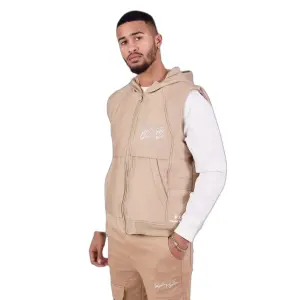 Hooded sleeveless jacket Project X Paris Basic image-3