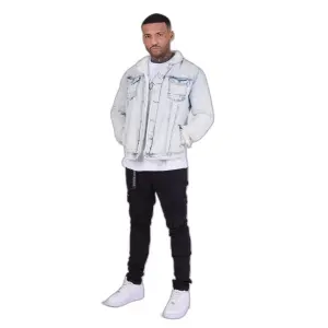 Denim jacket with sheepskin collar Project X Paris image-0