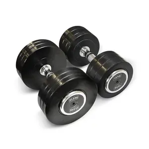 Pair of rubber dumbbells body-solid pro style 18 kg image-0