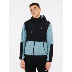 Hooded zipped fleece Protest Grid image-1