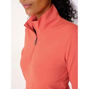 Women's long sleeve equestrian baselayer 1/4 zip PS of Sweden Toska image-1