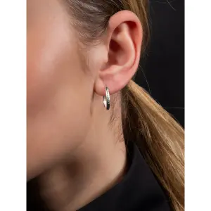 Boucles d'oreilles créoles ovales femme PS of Sweden image-0