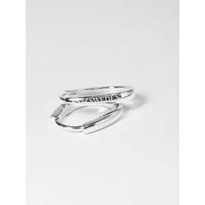 Boucles d'oreilles créoles ovales femme PS of Sweden image-2