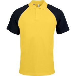 k226-yellow-black-kariban-honkbalpolo-geel-zwart