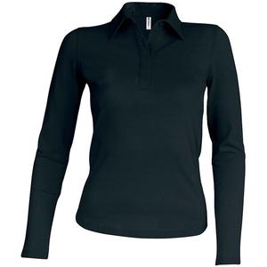 k244-black-women-s-long-sleeve-polo-kariban-black