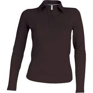 k244-chocolate-women-s-long-sleeve-polo-kariban-chocolate