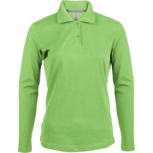 k244-lime-women-s-long-sleeve-polo-kariban-flashy-green