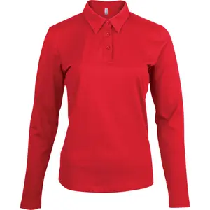 Polo feminino de mangas longas Kariban Jersey image-0