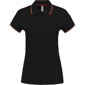 k251-black-red-yellow-women-s-polo-shirt-short-sleeve-kariban-5-boutons-black-red-yellow