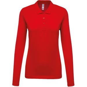k257-red-women-s-long-sleeve-polo-kariban-pique-red