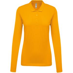 k257-yellow-women-s-long-sleeve-polo-kariban-pique-yellow