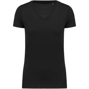Women's T-shirt Kariban Supima Col V image-0