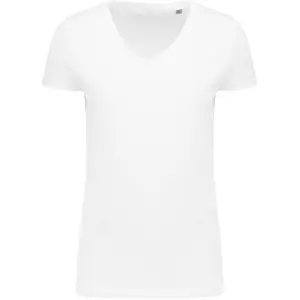 T-shirt de mulher Kariban Supima Col V image-0